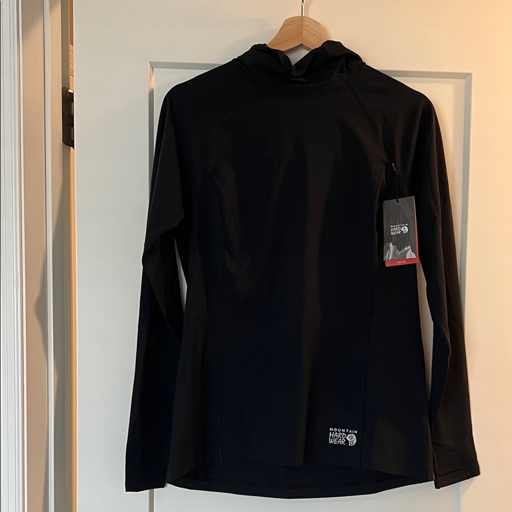 Mountain Hardwear Black Hooded Long Sleeve Pullover